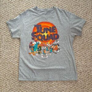Looney Tune Vintage Tune Squad Shirt Mens Space Jam Cartoons M‎ Gray